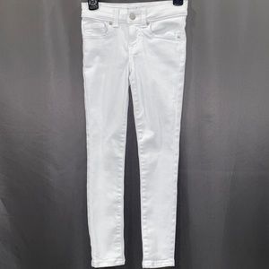 Girls white skinny jeans Size 6